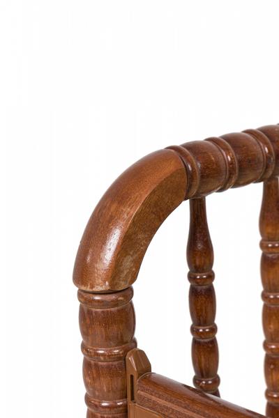 Mid Century American Turned Spindle Lacquered Wood Baby Crib