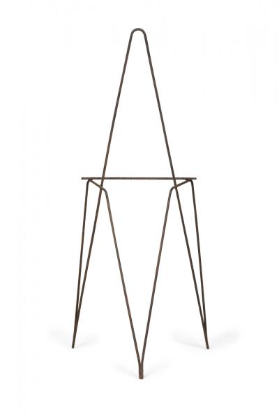 Mid Century American Wrought Iron Minimalist Tripod Easel