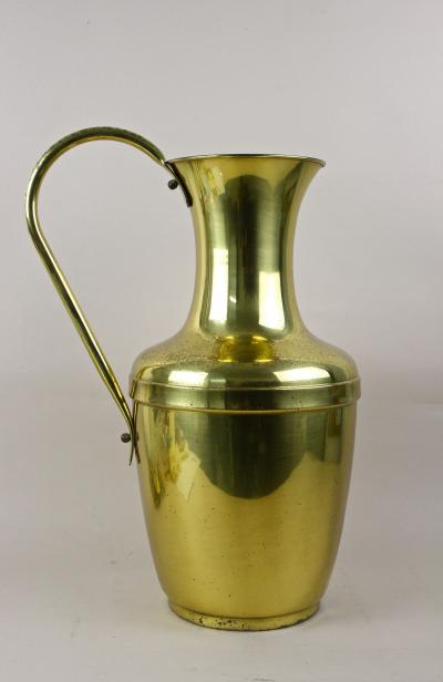 Mid Century Amphora Brass Vase With Handle Floor Vase Austria circa 1940 50s