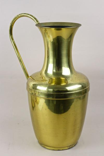 Mid Century Amphora Brass Vase With Handle Floor Vase Austria circa 1940 50s