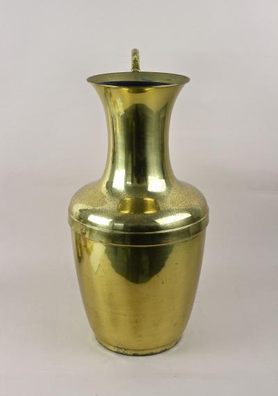 Mid Century Amphora Brass Vase With Handle Floor Vase Austria circa 1940 50s