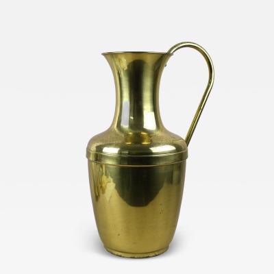 Mid Century Amphora Brass Vase With Handle Floor Vase Austria circa 1940 50s