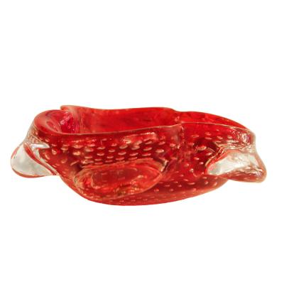 Mid Century Artisan Murano Bullicante Glass Bowl