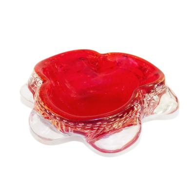 Mid Century Artisan Murano Bullicante Glass Bowl