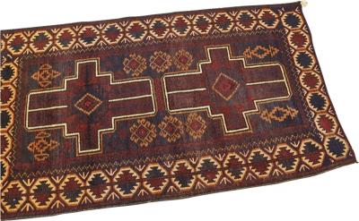 Mid Century Aubergine Medium Pile Wool Rug