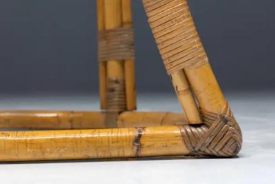 Mid Century Bamboo Egg Chair Italy 1970s