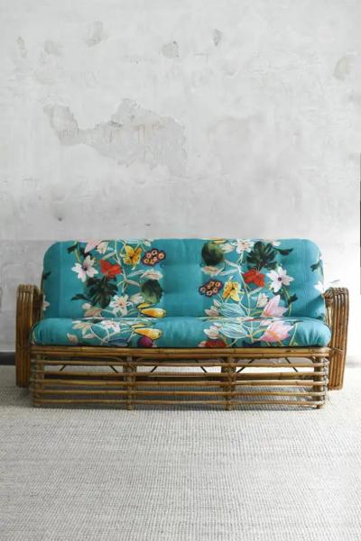 Mid Century Bamboo Sofa
