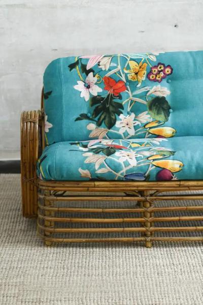 Mid Century Bamboo Sofa