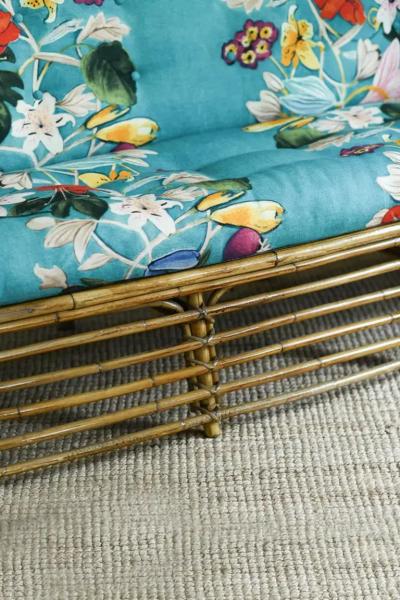 Mid Century Bamboo Sofa