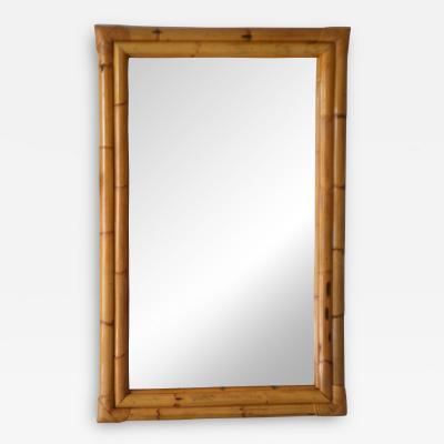 Mid Century Bamboo Wall Mirror