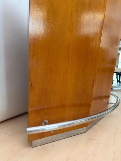 Mid Century Bar Counter Teak Wood Metal Travertine Italy circa 1970