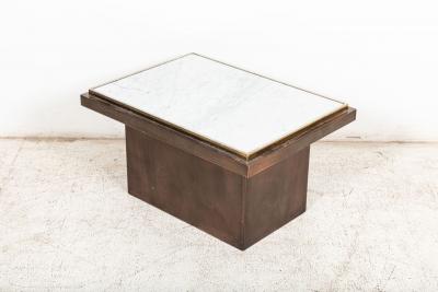 Mid Century Belgium Chrome Bronze Coffee Table