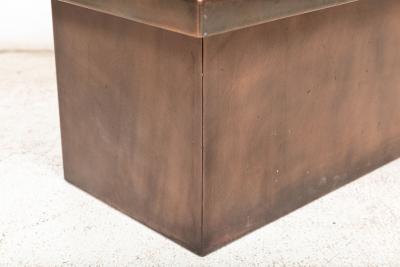 Mid Century Belgium Chrome Bronze Coffee Table