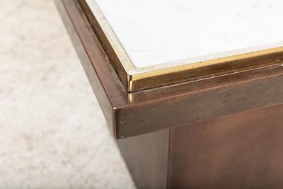 Mid Century Belgium Chrome Bronze Coffee Table