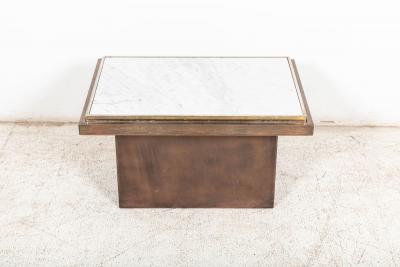 Mid Century Belgium Chrome Bronze Coffee Table