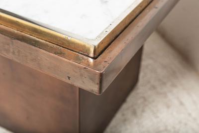 Mid Century Belgium Chrome Bronze Coffee Table