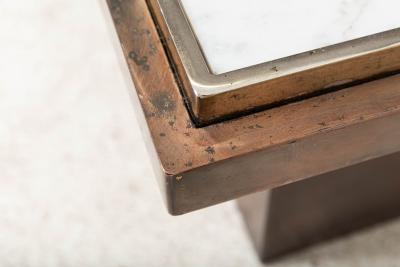 Mid Century Belgium Chrome Bronze Coffee Table