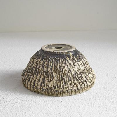 Mid Century Birch Bark Pottery Bowl