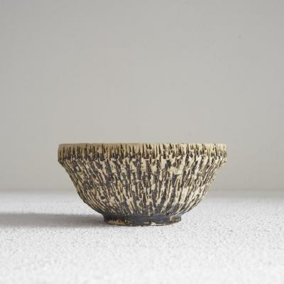 Mid Century Birch Bark Pottery Bowl