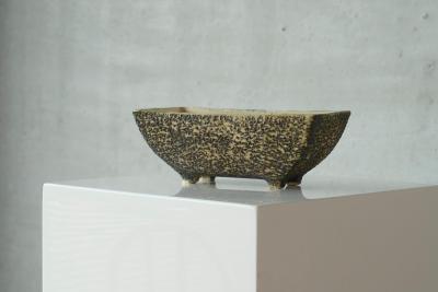 Mid Century Birch Bark Studio Pottery Planter 1950s
