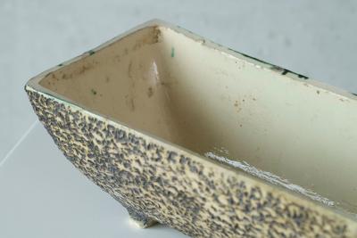 Mid Century Birch Bark Studio Pottery Planter 1950s