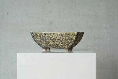 Mid Century Birch Bark Studio Pottery Planter 1950s