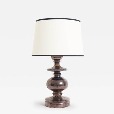 Mid Century Black Ceramic Table Lamp