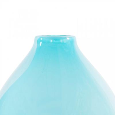 Mid Century Blue Glass Bud Vase