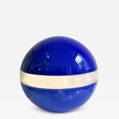 Mid Century Blue Table Lamp by Carlo Nason for Mazzega 1960s