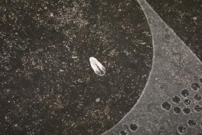 Mid Century Bluestone Coffee Table Geometric Relief Design Belgium 1960