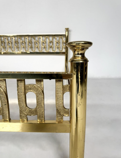 Mid Century Brass Bed by Angelo Brotto Esperia Italy 1970s