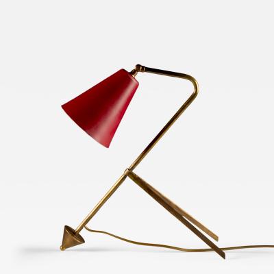 Mid Century Brass Desk Light Sweden 1950s