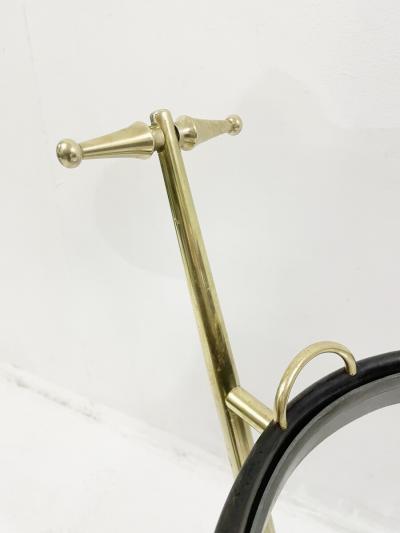Mid Century Brass Glass and Metal Trolley
