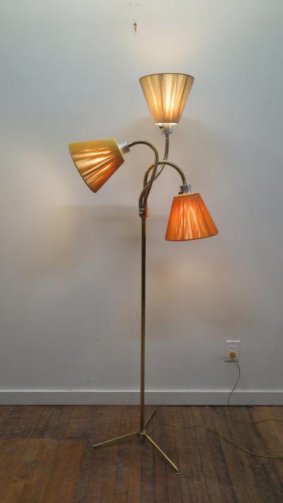 Mid Century Brass Triennale Floor Lamp