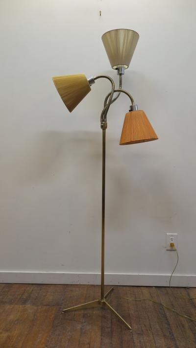 Mid Century Brass Triennale Floor Lamp