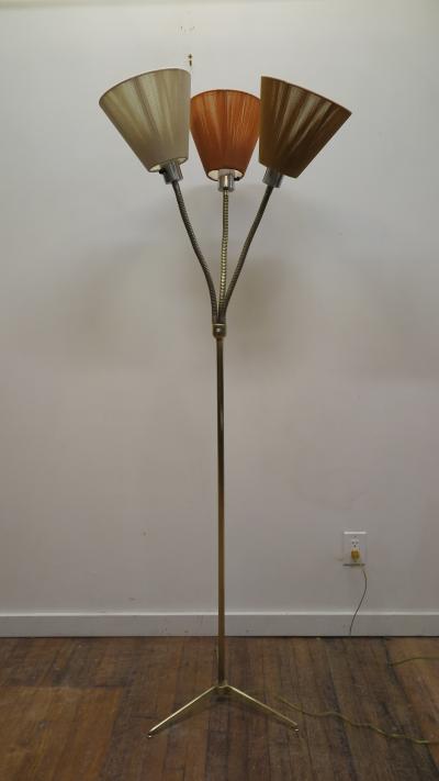 Mid Century Brass Triennale Floor Lamp