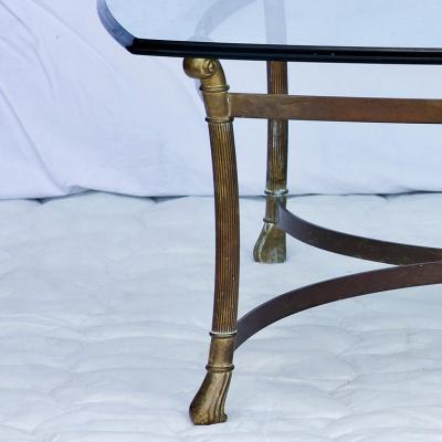 Mid Century Brass and Glass Coffee Table