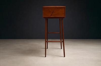 Mid Century Brazilian Modern Rosewood Lift Top Desk Brazil 1950s