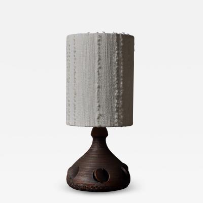 Mid Century Brown Ceramic Table Lamp