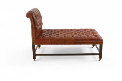 Mid Century Brown Tufted Leather Psychiatrist Couches