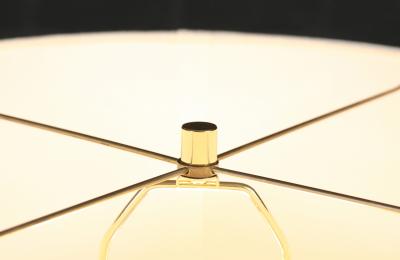 Mid Century Brutalist Flame Leaf Gilt Metal Table Lamps