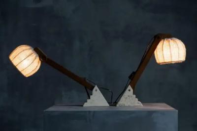 Mid Century Brutalist Table Lamps France 1960s