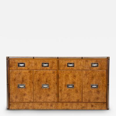 Mid Century Burl Wood Sideboard Credenza Bar Cabinet Media Console