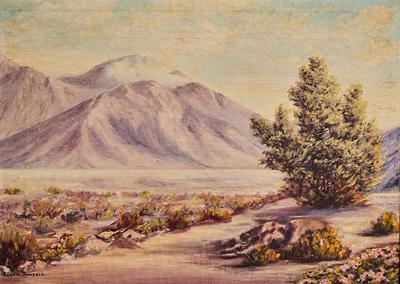 Mid Century California Desert Painting