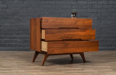 Mid Century Californian Modern Sculpted Walnut Chest