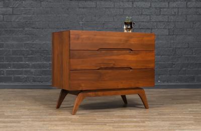 Mid Century Californian Modern Sculpted Walnut Chest