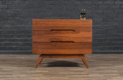 Mid Century Californian Modern Sculpted Walnut Chest