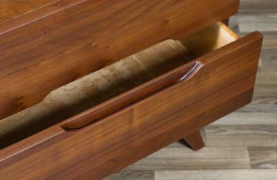 Mid Century Californian Modern Sculpted Walnut Night Stands