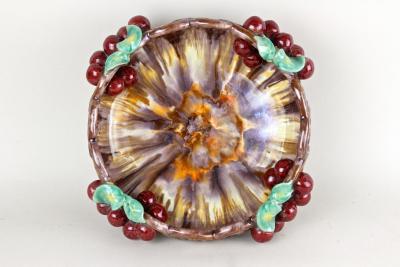 Mid Century Ceramic Bowl With Cherries by St Peter Ceramic AT ca 1960