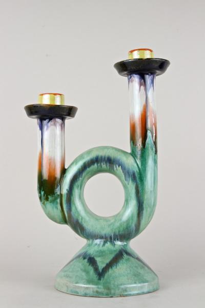 Mid Century Ceramic Candle Holder Marked Austria ca 1950